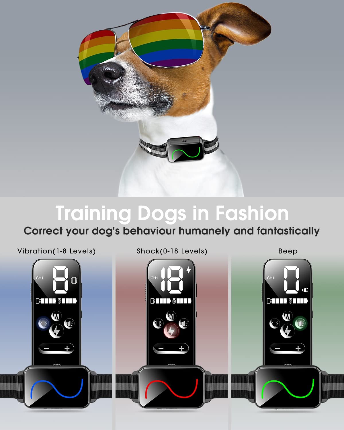 Ev Pet Supplies - Dog Shock Collar Rechargeable Electric Shock Collar with Remote