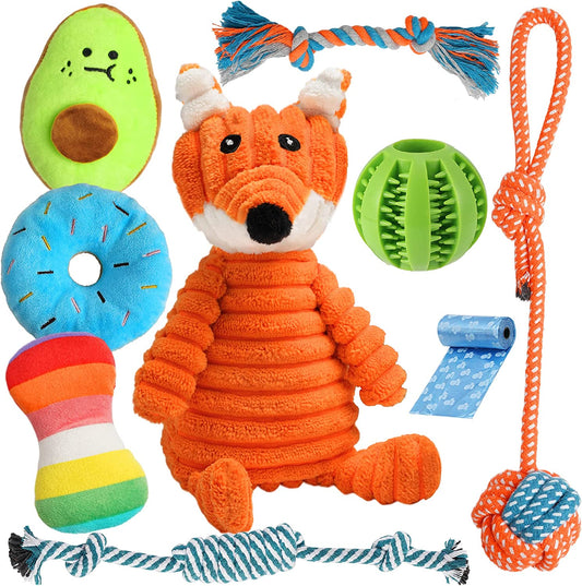 Ev Pet Supplies - Luxury Puppy Toys for Teething Small Dogs, Puppy Chew Toys with Cute Squeaky Toys