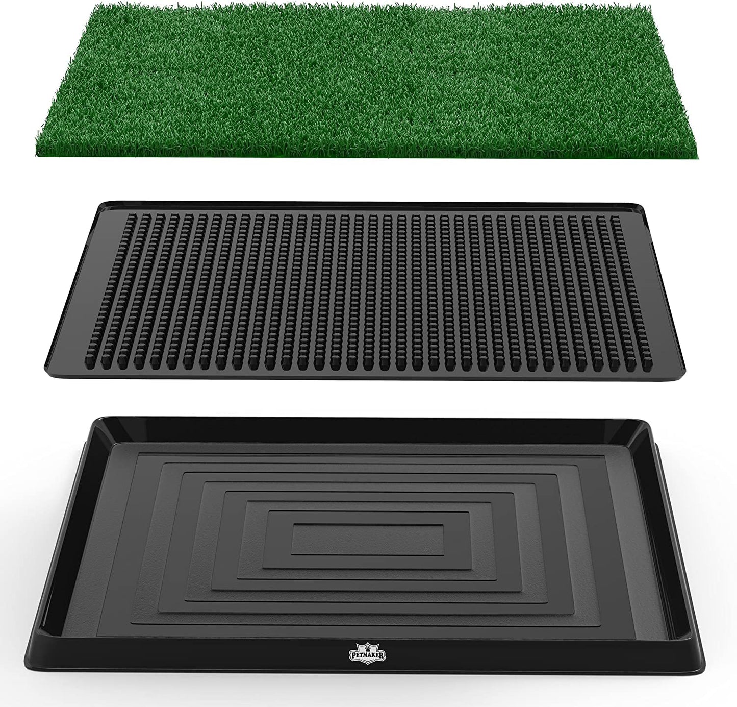 Ev Pet Supplies - Artificial Grass Puppy Pad for Dogs Portable Training Pad with Tray